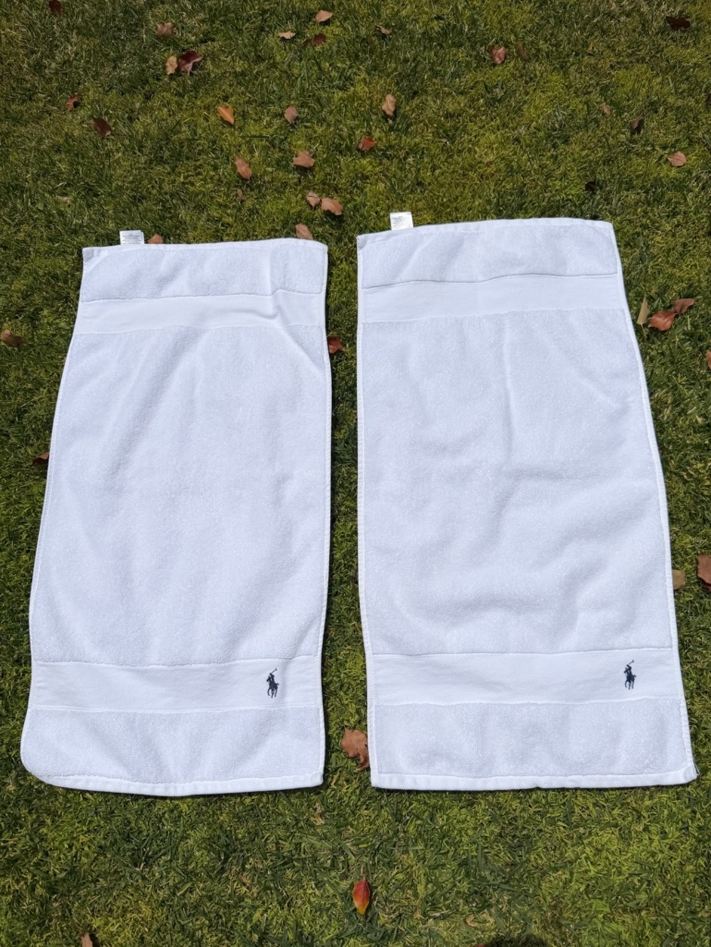 Polo Ralph Lauren 4-Piece Pony Bath Towel Set Bright White 100% Cotton Soft GUC - Picture 3 of 16